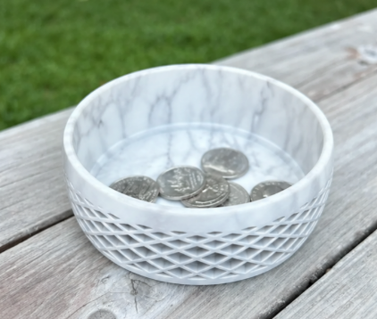 Small Mesh Catch-All Bowl PLA Marble
